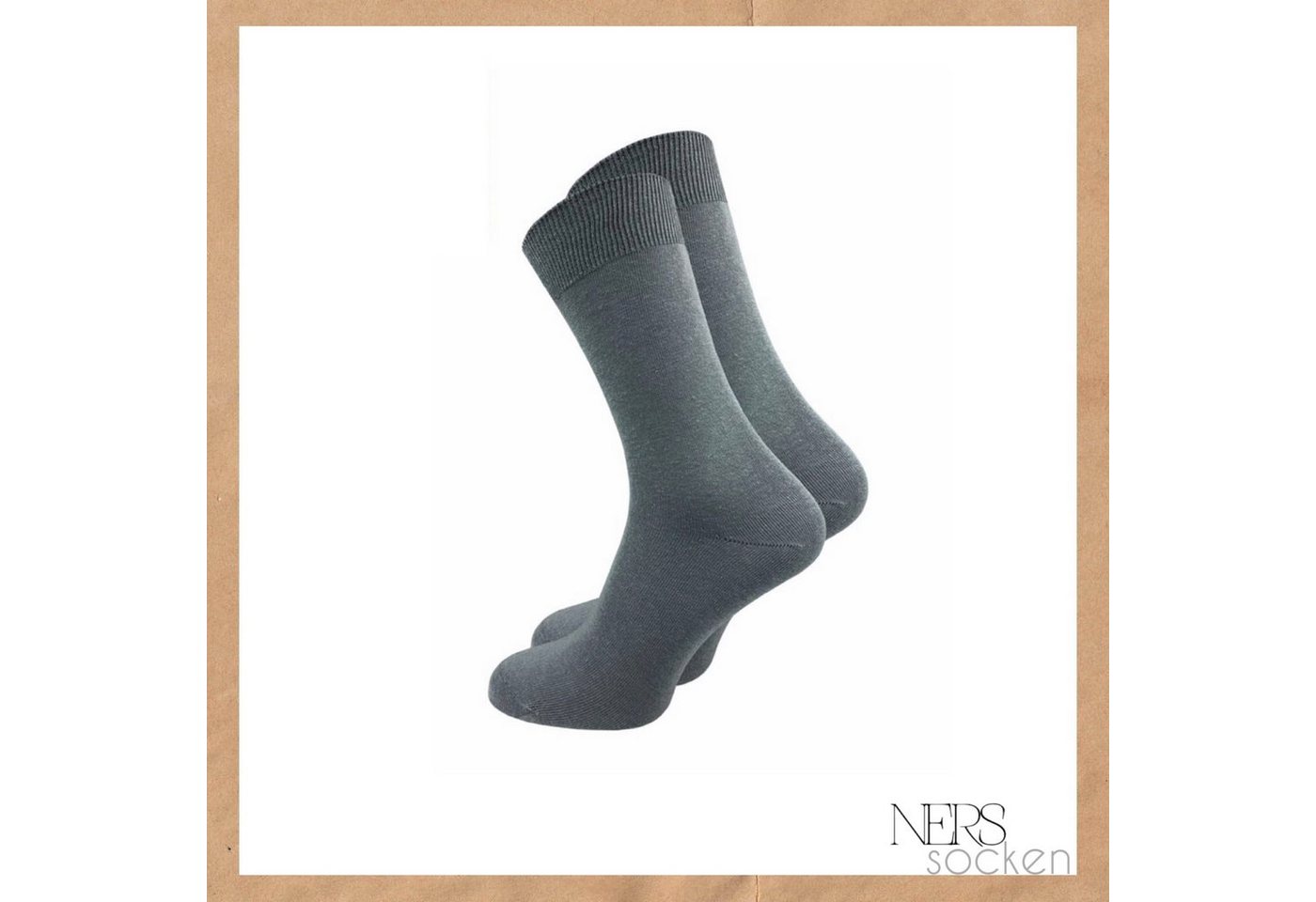 NERS Basicsocken für Damen und Herren aus 100% Baumwolle ohne Gummidruck (6-Paar, 12 Paar) für Business und Freizeit socken. Ohne drückende Naht von NERS