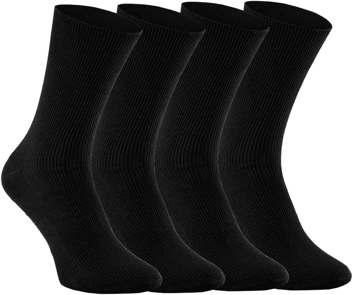 NERS Diabetikersocken für Damen & Herren aus atmungsaktiver Baumwolle ohne Gummi, Venensocke (9-Paar) ohne drückende Naht - Angenehm und Weich von NERS