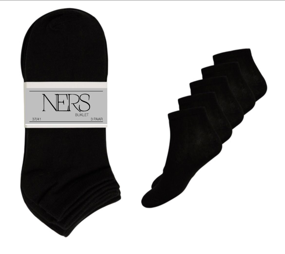 NERS Sneakersocken Damen und Herren Sneakersocken aus Baumwolle mit Bündchen (Packung, 6-Paar) von NERS