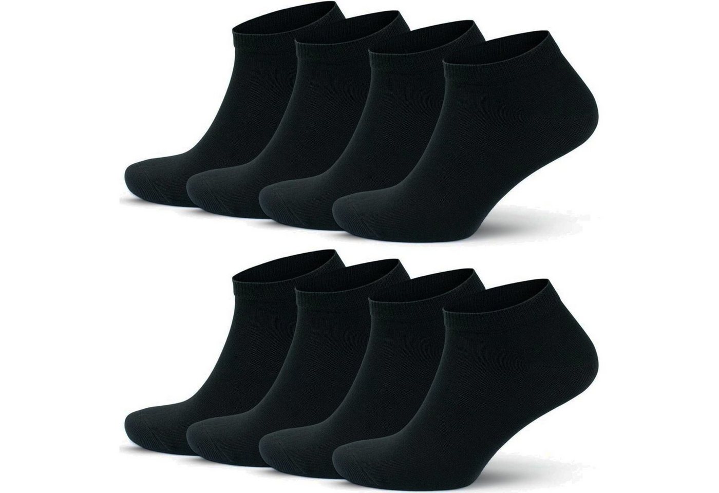 NERS Sneakersocken für Damen und Herren aus Bio Baumwolle, ohne drückende Naht (6-Paar) mit Komfortbund von NERS
