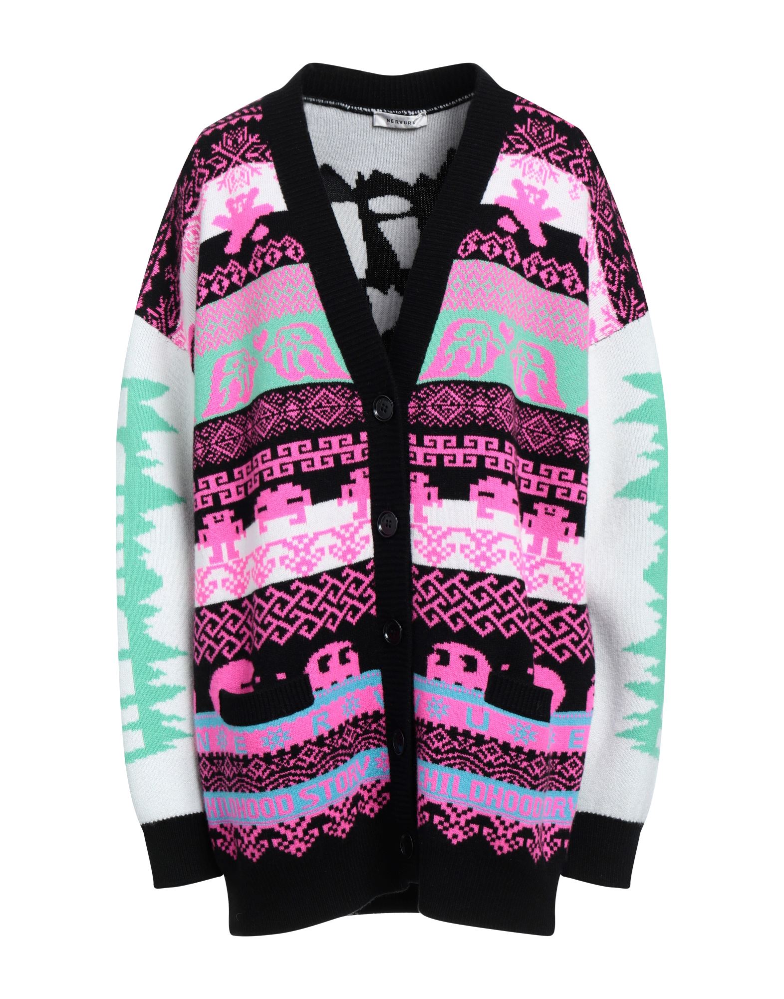 NERVURE Strickjacke Damen Fuchsia von NERVURE