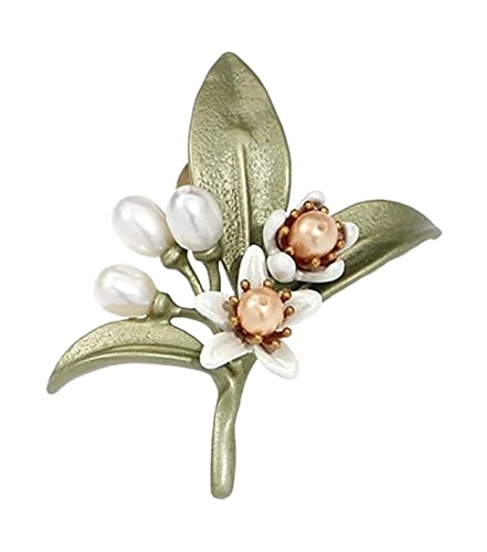 Damen Brosche Elegant Blütenbrosche Für Frau Hochzeit Party Blume Vintage Grüne Brosche Geschenk Damen Brosche Elegant Vintage von NESPIQ