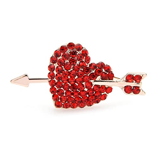 Damen Brosche Elegant Klassische rote Strass Broschen Frauen Unisex arrow Liebe Anzüge Hemd Brosche Pins Geschenke Damen Brosche Elegant Vintage von NESPIQ