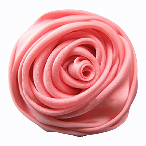 Damen Brosche Elegant Stoff Rose Brosche Blumenbrosche Mode Brosche Professionelle Montage Schmuck Werkzeugmänner Und Frauen Hochzeit Bankett Damen Brosche Elegant Vintage (Color : Orange pink) von NESPIQ