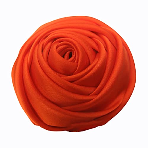 Damen Brosche Elegant Stoff Rose Brosche Blumenbrosche Mode Brosche Professionelle Montage Schmuck Werkzeugmänner Und Frauen Hochzeit Bankett Damen Brosche Elegant Vintage (Color : Orange red) von NESPIQ