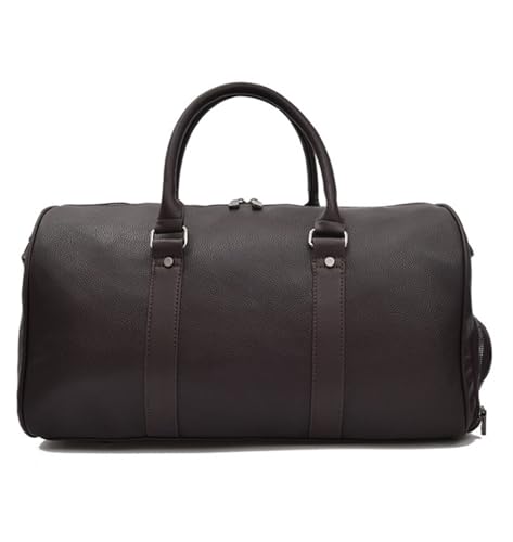 Für Reisen Kurzurlaub 17-Zoll-Wochenend-Reisetasche Damen Herren Duffle Tragetaschen PU-Leder Mit Schuhfach Mit Kulturbeutel (Color : B, Size : 460 * 250 * 260mm) von NESPIQ