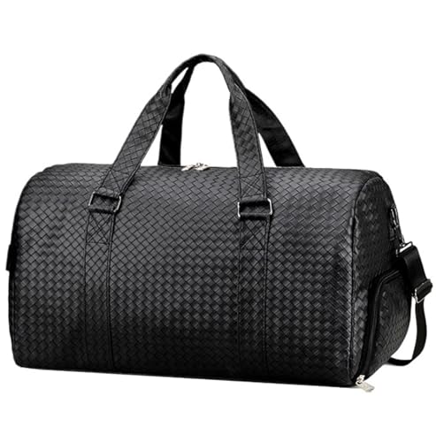 Für Reisen Kurzurlaub 18-Zoll-Reisetasche Für Damen, Weekender, Handgepäck, Schultertasche, PU-Leder, Sporttasche Mit Kulturbeutel (Color : B, Size : 480 * 230 * 280mm) von NESPIQ