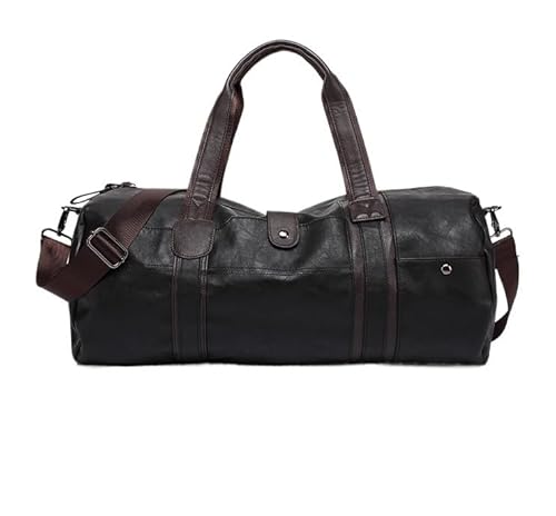 Für Reisen Kurzurlaub 19 Zoll Vintage Kunstleder Reisetasche Sporttasche Für Männer Frauen Wasserdicht Mit Kulturbeutel (Color : A, Size : 500 * 280 * 260mm) von NESPIQ