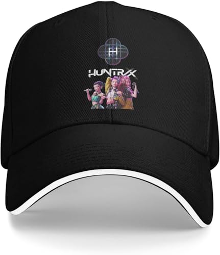 Baseballkappe Snapback Sonnenhut Huntrix mit Logo Sandwich-Mütze Unisex Hip-Hop Kpop Dämonenjäger-Kappe Sonnenhüte atmungsaktive Snapback-Kappen Baseballkappen Sommer von NESYUFF