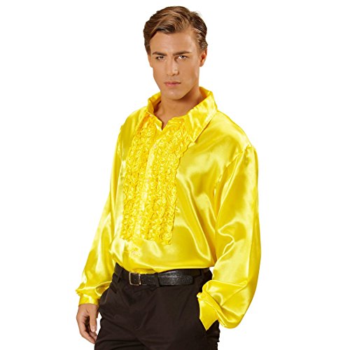 NET TOYS 70er Jahre Rüschenhemd Satinhemd Männer Gelb XXL 58/60 Satin Hemd Herren Retro Discohemd Schlager Schlagerhemd Disco Herrenkostüm Faschingskostüm NET TOYS 70er Jahre Rüschenhemd Satinhemd Männer Gelb XXL 58/60 Satin Hemd Herren Retro Discohemd Schlager Schlagerhemd Disco Herrenkostüm Faschingskostüm von NET TOYS