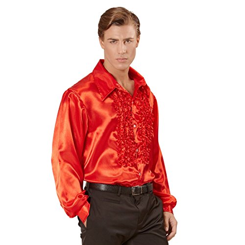 NET TOYS 70er Jahre Rüschenhemd Satinhemd Männer Rot M/L 48-52 Satin Hemd Herren Retro Discohemd Schlager Schlagerhemd Disco Herrenkostüm Faschingskostüm NET TOYS 70er Jahre Rüschenhemd Satinhemd Männer Rot M/L 48-52 Satin Hemd Herren Retro Discohemd Schlager Schlagerhemd Disco Herrenkostüm Faschingskostüm von NET TOYS