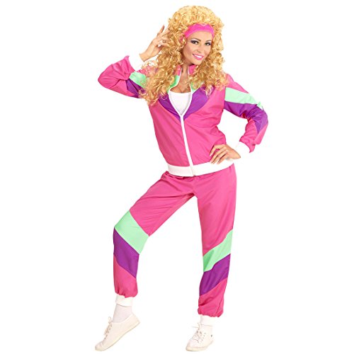 NET TOYS 80er Jahre Trainingsanzug Tussi Jogginganzug L (42/44) Polyester Anzug Damen Bad Taste Verkleidung von NET TOYS