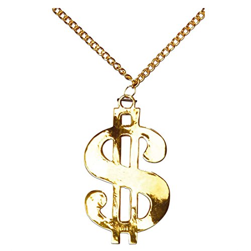 NET TOYS Dollar Kette Gold Dollarkette Pimp Accessoir Goldkette Fasching Karneval Schmuck Kostüm Accessoire Karnevalsschmuck Schmuckkette Halskette NET TOYS Dollar Kette Gold Dollarkette Pimp Accessoir Goldkette Fasching Karneval Schmuck Kostüm Accessoire Karnevalsschmuck Schmuckkette Halskette von NET TOYS