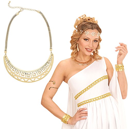 NET TOYS Goldene Halskette Antike Göttin Halsschmuck Königin Cleopatra Schmuckkette Römerin Collier Amulett Hals Kette Ägypterin Kostüm Accessoire Damen NET TOYS Goldene Halskette Antike Göttin Halsschmuck Königin Cleopatra Schmuckkette Römerin Collier Amulett Hals Kette Ägypterin Kostüm Accessoire Damen von NET TOYS
