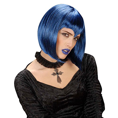 NET TOYS Gothic Kreuz Kette Edelstein Kreuzkette schwarz Vampir Kette Gothic Halsband Halloween Halskette Kostüm Accessoire Halloween von NET TOYS