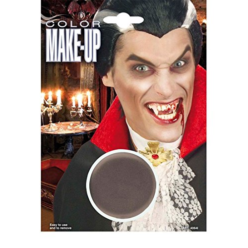 NET TOYS Graue Zombie Schminke Karneval Make Up grau Theaterschminke Faschingsschminke Halloween Makeup Schminkfarbe Vampir Karnevalsschminke von NET TOYS