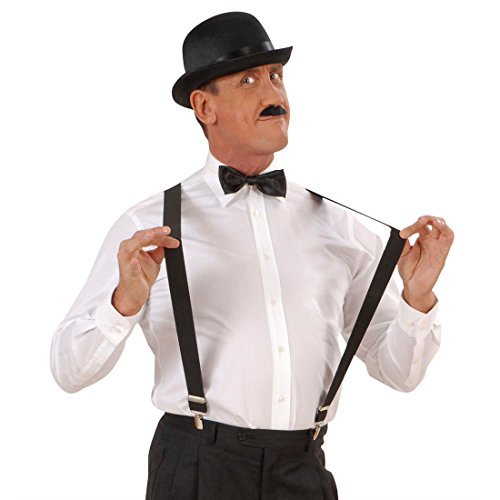 NET TOYS Hosenträger schwarz Karneval Fasching Herren Schwarze Hosen Träger Kostüm Zubehör Accessoires Fasnet Fasnacht von NET TOYS