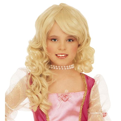 NET TOYS Kinder Perücke Prinzessin blond Faschingsperücke Prinzessinnen Prinzessinnenperücke Blonde Kinderperücke Fasnet Fasnacht von NET TOYS