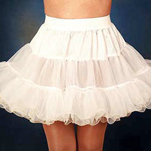 NET TOYS Petticoat Unterrock weiß Rockabilly Tellerrock Tütü Tüllrock Teller Rock Tutu Tü Tü Petti Coat Tu tu von NET TOYS