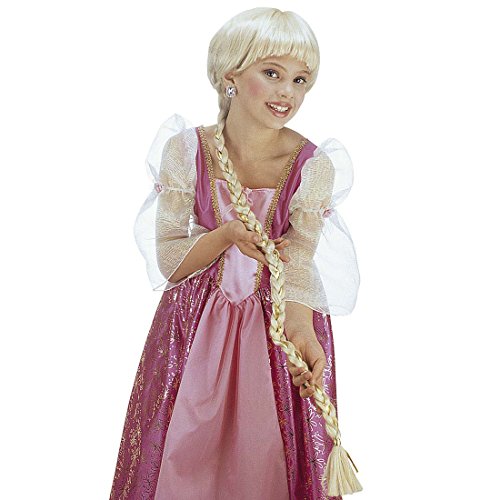 NET TOYS Rapunzel Perücke, Lange Zopfperücke für Kinder blond - Prinzessinnen Langhaarperücke, Prinzessin Kinderperücke, Märchen Faschingsperücke mit Zopf für Mädchen von NET TOYS