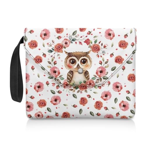 NETILGEN Book Sleeve Protector Book Cover Book Wallet for Paperback Hardcover Book Storage Bag Book Sox with Extra Sleeve Pocket Book Nerd Gifts, Owl Red Flower NETILGEN Book Sleeve Protector Book Cover Book Wallet for Paperback Hardcover Book Storage Bag Book Sox with Extra Sleeve Pocket Book Nerd Gifts, Owl Red Flower von NETILGEN