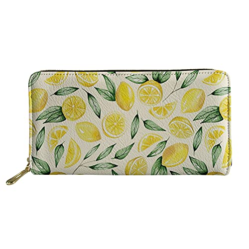 NETILGEN Damen-Geldbörse, PU-Leder, mit Reißverschluss, Süße Zitrone (Gelb) - NE-KEA31321Z21-N von NETILGEN
