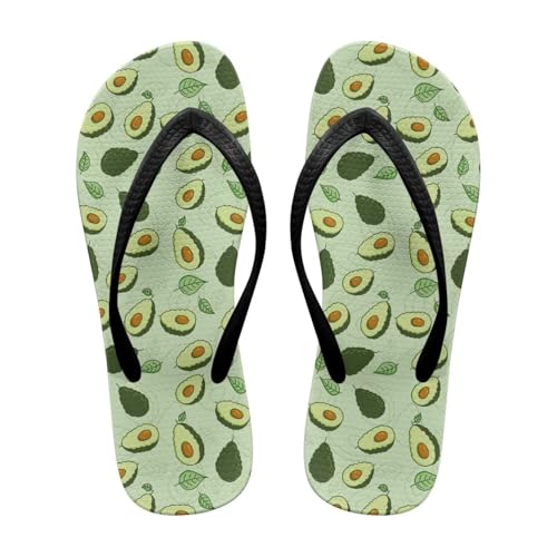NETILGEN Damen-Netz-Flip-Flops mit Avocado-Design, rutschfeste Unterseite, für Outdoor-Reisen NETILGEN Damen-Netz-Flip-Flops mit Avocado-Design, rutschfeste Unterseite, für Outdoor-Reisen von NETILGEN