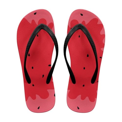NETILGEN Damen-Netz-Flip-Flops mit rotem Wassermelonen-Design, rutschfeste Unterseite, für Outdoor-Reisen NETILGEN Damen-Netz-Flip-Flops mit rotem Wassermelonen-Design, rutschfeste Unterseite, für Outdoor-Reisen von NETILGEN