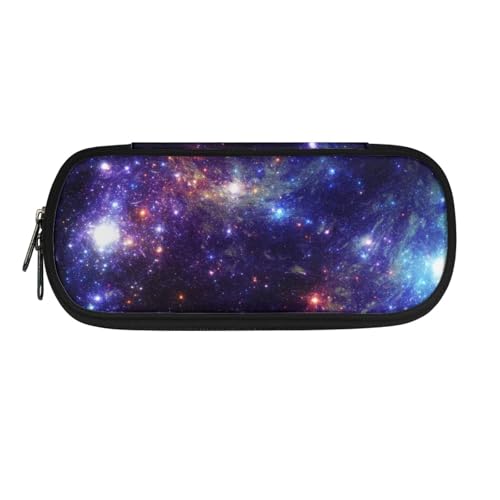 NETILGEN Große Kapazität Federmäppchen Für Kinder Jungen Mädchen Schreibwaren Lagerung Beutel Stift Federmäppchen Schule Liefert, Blauer Galaxy Sky, Schultasche von NETILGEN