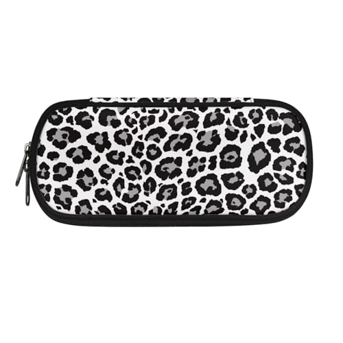 NETILGEN Kid Jungen Schulbedarf Cartoon Federmäppchen Doppel Reißverschluss Stift Stoage Beutel Bleistift Box, Leopard Print, Schultasche von NETILGEN