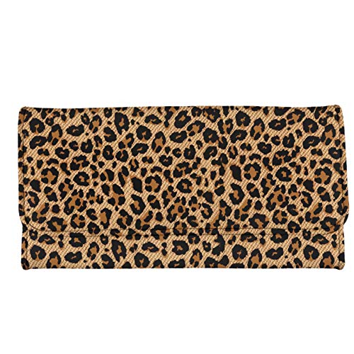 NETILGEN Langes Portemonnaie für Frauen Mädchen Männer Durable Up Leder Geldbörse Damen Portemonnaie Clutch Geldbörse, Leopardenmuster (Braun) - NE-K2945D97-N von NETILGEN