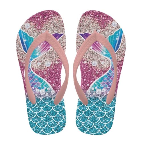 NETILGEN Meerjungfrauen-Schuppen-Flip-Flops für Kinder, Pool-/Strand-Zehentrenner, weiche Bade-/Duschschuhe mit Fußgewölbeunterstützung für Kleinkinder NETILGEN Meerjungfrauen-Schuppen-Flip-Flops für Kinder, Pool-/Strand-Zehentrenner, weiche Bade-/Duschschuhe mit Fußgewölbeunterstützung für Kleinkinder von NETILGEN