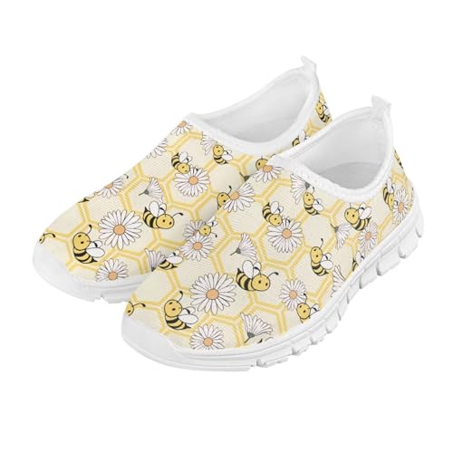 NETILGEN Mules mit Daisy Honey Bee Print für Mädchen, Bequeme Slip-on-Schuhe für den Sommer und Strand, aus Mesh, für Barfußschuhe NETILGEN Mules mit Daisy Honey Bee Print für Mädchen, Bequeme Slip-on-Schuhe für den Sommer und Strand, aus Mesh, für Barfußschuhe von NETILGEN