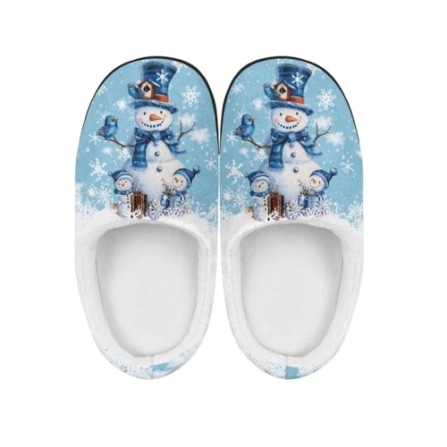 NETILGEN Schlupfschuhe für Mädchen und Jungen, Schneemann, rutschfeste Hausschuhe mit offener Ferse, Weihnachts-Winter-Hausschuhe NETILGEN Schlupfschuhe für Mädchen und Jungen, Schneemann, rutschfeste Hausschuhe mit offener Ferse, Weihnachts-Winter-Hausschuhe von NETILGEN