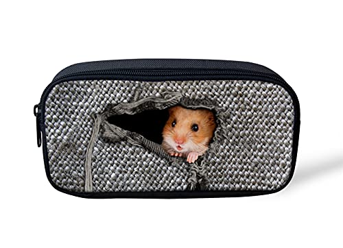 NETILGEN Stifttasche Schule Hamster Weaving 3D Muster Kinder Radiergummis Schreibwaren Bleistift Box Frauen Make up Etui für Teenager Jungen Mädchen von NETILGEN