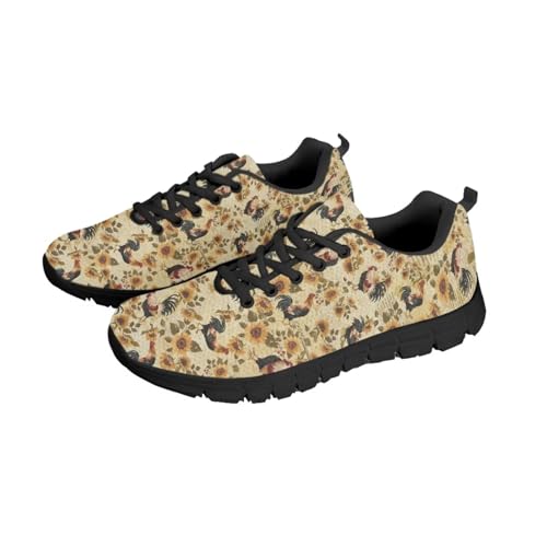 NETILGEN Sunflower Rooster Gym Sports Laufschuhe, Bequeme Schnürschuhe, Fitness-Mesh-Schuhe mit Luftpolsterung, leichte Tennisschuhe NETILGEN Sunflower Rooster Gym Sports Laufschuhe, Bequeme Schnürschuhe, Fitness-Mesh-Schuhe mit Luftpolsterung, leichte Tennisschuhe von NETILGEN