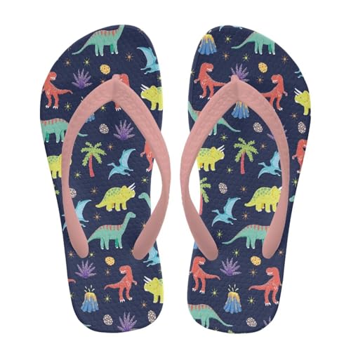 NETILGEN T-Rex-Dinosaurier-Flip-Flops für Mädchen, Pool-/Strandpantoffeln, rutschfeste Zehentrenner, Kleinkinder-Hausschuhe mit rutschfester EVA-Sohle NETILGEN T-Rex-Dinosaurier-Flip-Flops für Mädchen, Pool-/Strandpantoffeln, rutschfeste Zehentrenner, Kleinkinder-Hausschuhe mit rutschfester EVA-Sohle von NETILGEN