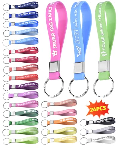 24PCS Inspirierende Schlüsselanhänger mit Spruch Geschenk Kollegen Mitarbeiter Team Geschenk Mitbringsel Abschiedsgeschenk Dankeschön Geschenk für Kollegen Kollegin Jobwechsel Jugendliche Lehrer von NETONDA