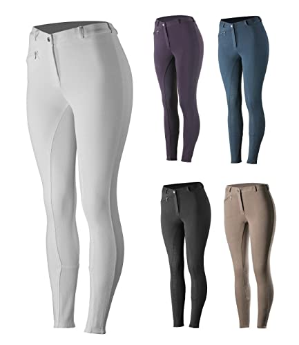 NETPROSHOP Damen Baumwoll Reithose Atmungsaktiv mit Silikon Grip Vollbesatz Gr. 34-46, Damengroesse:40, Farbe:Dunkelblau von NETPROSHOP