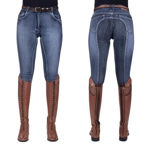 NETPROSHOP Reitsport Denim Reithose Hailyn Vollbesatz aus Recyceltem Material Gr. 34-44 Blau, Damengroesse:42, Farbe:Jeansblau NETPROSHOP Reitsport Denim Reithose Hailyn Vollbesatz aus Recyceltem Material Gr. 34-44 Blau, Damengroesse:42, Farbe:Jeansblau von NETPROSHOP
