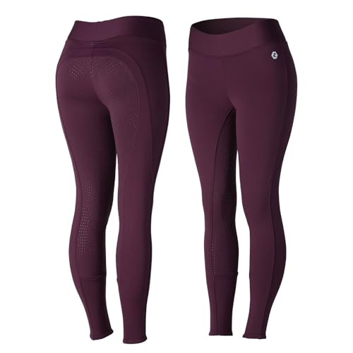NETPROSHOP Winterreithose Nora Damen Atmungsaktiv mit Silikon Vollbesatz Gr. 34-44, Damengroesse:36, Farbe:Beere von NETPROSHOP