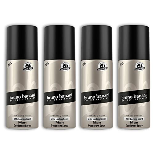 bruno banani Man Deodorant Deo Körper Spray Deospray 4 x 150 ml von NEU