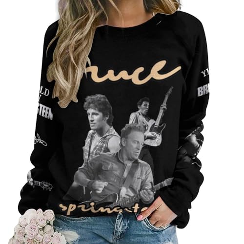 Bruce Neuheit Sweatshirt Damen Pullover Winter Elegant Langarm Rundhals Oberteile Casual Langarmshirt Ohne Kapuze Springsteen Teenager Vintage Shirts Bruce Neuheit Sweatshirt Damen Pullover Winter Elegant Langarm Rundhals Oberteile Casual Langarmshirt Ohne Kapuze Springsteen Teenager Vintage Shirts von NEUITAE