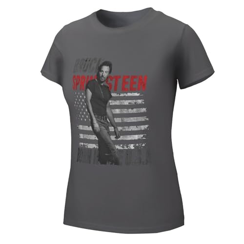 Damen Bruce Cotton T-Shirts Coole Logo Druck Schwarz Springsteen T Shirts Rundhals Kurzarm Singer Sommer lässig Tshirts Crew Neck Bluse Tops für Frauen Fans Merch Geschenke Damen Bruce Cotton T-Shirts Coole Logo Druck Schwarz Springsteen T Shirts Rundhals Kurzarm Singer Sommer lässig Tshirts Crew Neck Bluse Tops für Frauen Fans Merch Geschenke von NEUITAE