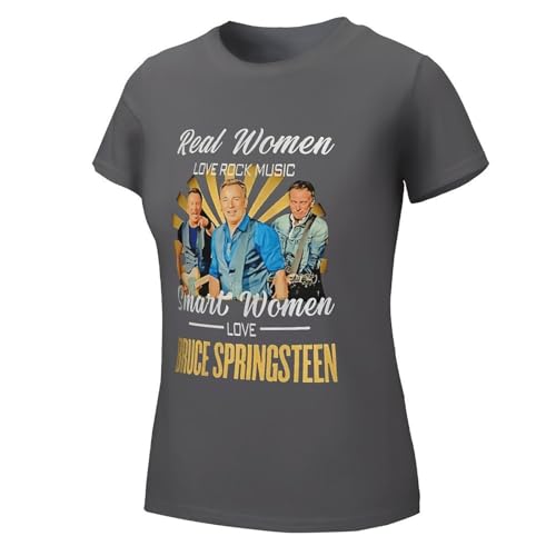 Damen Bruce Cotton T-Shirts Coole Logo Druck Schwarz Springsteen T Shirts Rundhals Kurzarm Singer Sommer lässig Tshirts Crew Neck Bluse Tops für Frauen Fans Merch Geschenke Damen Bruce Cotton T-Shirts Coole Logo Druck Schwarz Springsteen T Shirts Rundhals Kurzarm Singer Sommer lässig Tshirts Crew Neck Bluse Tops für Frauen Fans Merch Geschenke von NEUITAE