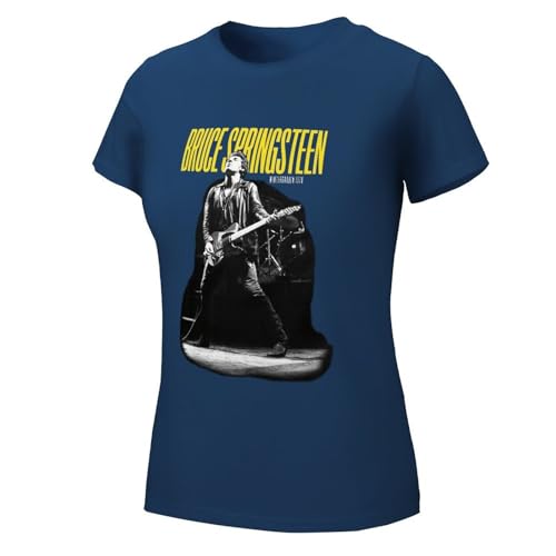 Damen Bruce Cotton T-Shirts Coole Logo Druck Schwarz Springsteen T Shirts Rundhals Kurzarm Singer Sommer lässig Tshirts Crew Neck Bluse Tops für Frauen Fans Merch Geschenke Damen Bruce Cotton T-Shirts Coole Logo Druck Schwarz Springsteen T Shirts Rundhals Kurzarm Singer Sommer lässig Tshirts Crew Neck Bluse Tops für Frauen Fans Merch Geschenke von NEUITAE