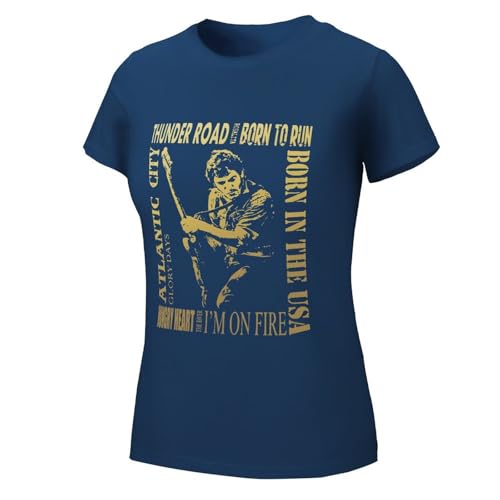 Damen Bruce Cotton T-Shirts Coole Logo Druck Schwarz Springsteen T Shirts Rundhals Kurzarm Singer Sommer lässig Tshirts Crew Neck Bluse Tops für Frauen Fans Merch Geschenke Damen Bruce Cotton T-Shirts Coole Logo Druck Schwarz Springsteen T Shirts Rundhals Kurzarm Singer Sommer lässig Tshirts Crew Neck Bluse Tops für Frauen Fans Merch Geschenke von NEUITAE