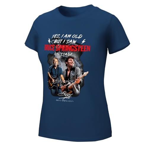 Damen Bruce Cotton T-Shirts Coole Logo Druck Schwarz Springsteen T Shirts Rundhals Kurzarm Singer Sommer lässig Tshirts Crew Neck Bluse Tops für Frauen Fans Merch Geschenke Damen Bruce Cotton T-Shirts Coole Logo Druck Schwarz Springsteen T Shirts Rundhals Kurzarm Singer Sommer lässig Tshirts Crew Neck Bluse Tops für Frauen Fans Merch Geschenke von NEUITAE