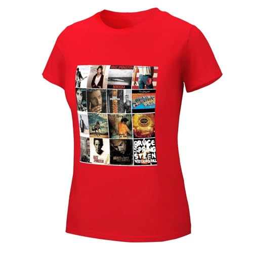 Damen Bruce Cotton T-Shirts Coole Logo Druck Schwarz Springsteen T Shirts Rundhals Kurzarm Singer Sommer lässig Tshirts Crew Neck Bluse Tops für Frauen Fans Merch Geschenke Damen Bruce Cotton T-Shirts Coole Logo Druck Schwarz Springsteen T Shirts Rundhals Kurzarm Singer Sommer lässig Tshirts Crew Neck Bluse Tops für Frauen Fans Merch Geschenke von NEUITAE