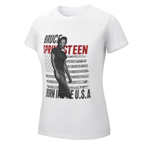 Damen Bruce Cotton T-Shirts Coole Logo Druck Schwarz Springsteen T Shirts Rundhals Kurzarm Singer Sommer lässig Tshirts Crew Neck Bluse Tops für Frauen Fans Merch Geschenke Damen Bruce Cotton T-Shirts Coole Logo Druck Schwarz Springsteen T Shirts Rundhals Kurzarm Singer Sommer lässig Tshirts Crew Neck Bluse Tops für Frauen Fans Merch Geschenke von NEUITAE